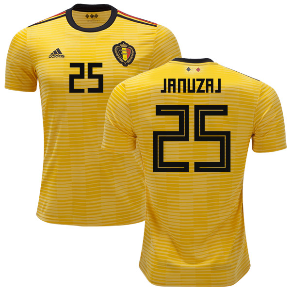 Belgium #25 Januzaj Away Soccer Country Jersey